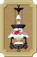 Daniel Joseph | Early American Antique Rose Electric Lamp